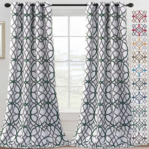 Vista 13 de H.VERSAILTEX Cortinas opacas de 63 pulgadas de largo, juego de 2 paneles de cortinas térmicas y cortinas para tratamiento de ventana, reducción