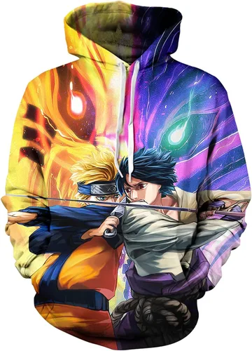 Vista 2 de FOTMPN Mens Boys Novelty 3D Printing Anime Hoodie Sweatshirt ports Hoodie Printed Pullover