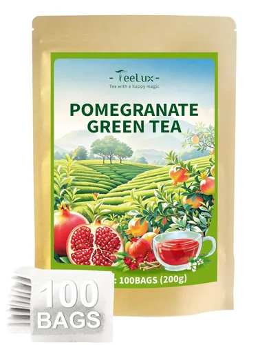 Vista 35 de TeeLux Bolsas de té verde menta, té verde con menta, menta verde y citronela, con cafeína, 100% real y natural, 100