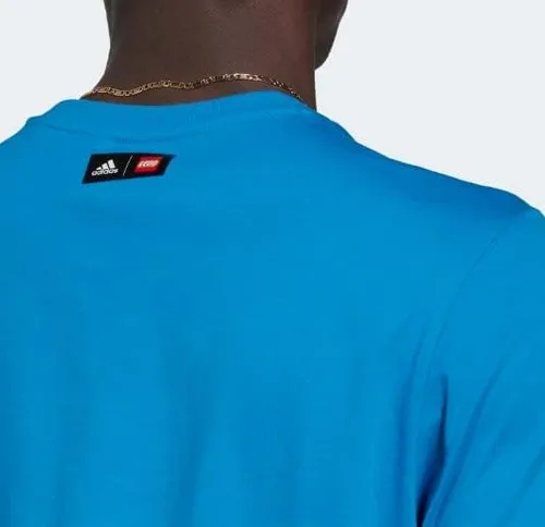 Vista 5 de adidas Soccer X Lego Soccer Graphic Camiseta para hombre, color azul brillante