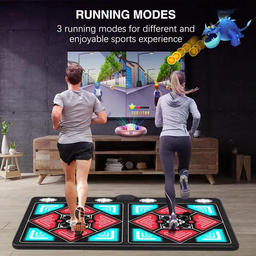 Vista 6 de Alfombrilla de baile para niños y adultos, plataforma de baile electrónica inalámbrica antideslizante para TV, sin arrugas, suave y acogedora