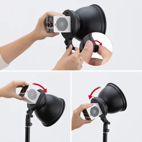 Vista 5 de ZHIYUN Adaptador de montaje Bowens A con soporte ZY para luz G60
