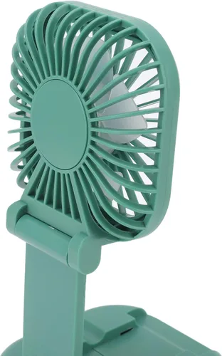 Vista 9 de Ventilador de escritorio pequeño 3 velocidades plegable Velocidad del viento Rotación de 270 grados Ventilador plegable portátil de viento fuerte
