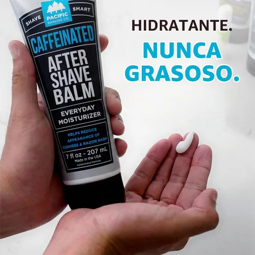 Vista 4 de Loción con cafeína para después de afeitarse marca Pacific Shaving Company, 3 oz, paquete de de 1