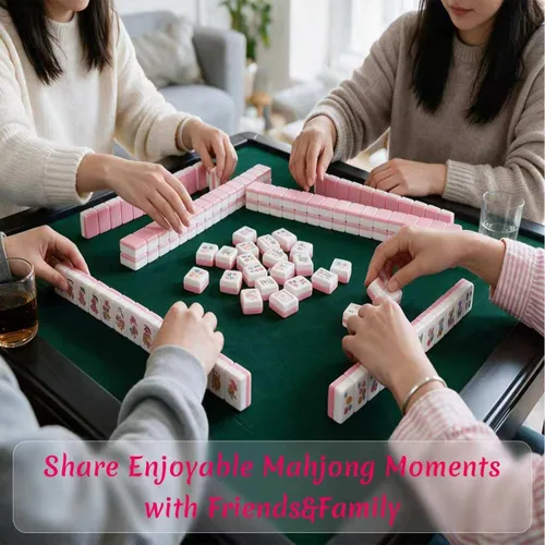 Vista 6 de Azulejos de Mahjong Americano de 160 piezas con exclusivos patrones