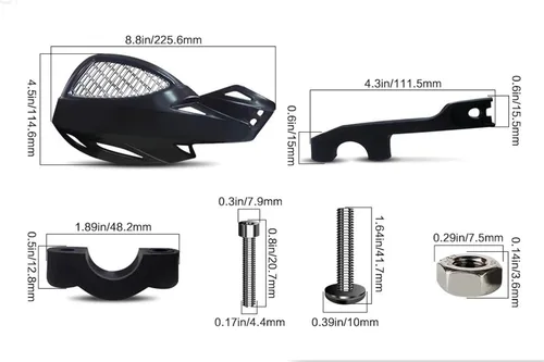 Vista 6 de for Y&AMAHA MT 01 02 03 07 MT09/Tracer MT10 Universal Motorcycle Handlebar Hand Guards Handguard Wind Protector Protection (Color : Black)