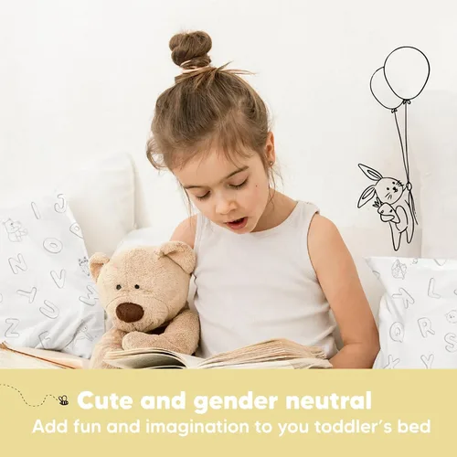 Vista 9 de Almohada para niños pequeños con funda - 13 x 18 pulgadas My Little Dreamy Almohada para niños pequeños de KeaBabies para viajar y dormir, funda