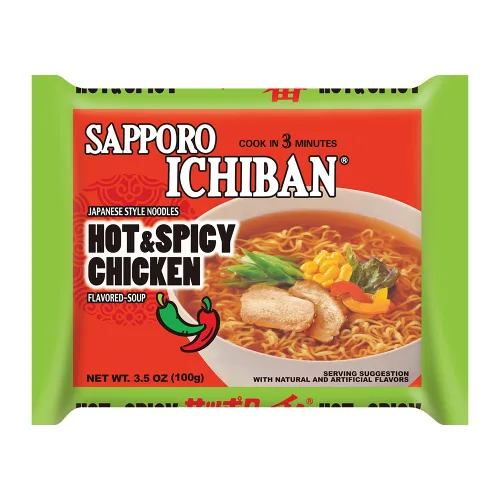 Vista 3 de [SAPPORO ICHIBAN] Fideos Ramen, sabor a pollo picante y picante, fideos instantáneos japoneses de sabor n.º 1 (3.5 onzas x 24 paquetes) Paquete