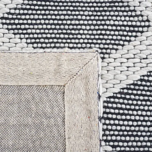 Vista 4 de SAFAVIEH Vermont Collection - Alfombra de pasillo de 2 pies 3 pulgadas x 8 pies, gris y marfil, hecha a mano de lana geométrica bohemia moderna