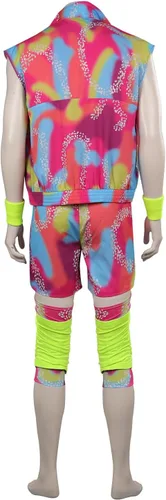 Vista 3 de Disfraz de muñeca de película para niños, cosplay, estilo retro de los años 80, camisas de manga corta, abrigo y pantalones para niños, Halloween