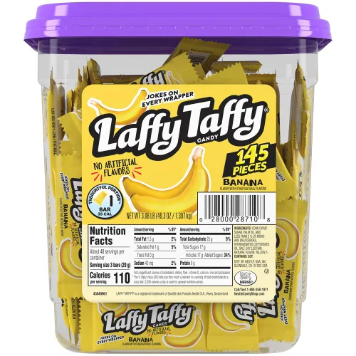 Vista 5 de Laffy Taffy Sabores de frambuesa y plátano azul caramelo, 290 piezas
