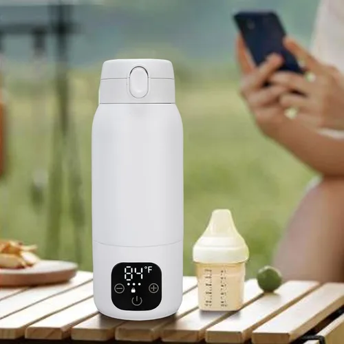Vista 3 de Hervidor eléctrico de viaje, 16.9 fl oz, IPX6, inalámbrico, mini hervidor eléctrico portátil para agua hirviendo caliente, acero inoxidable 316