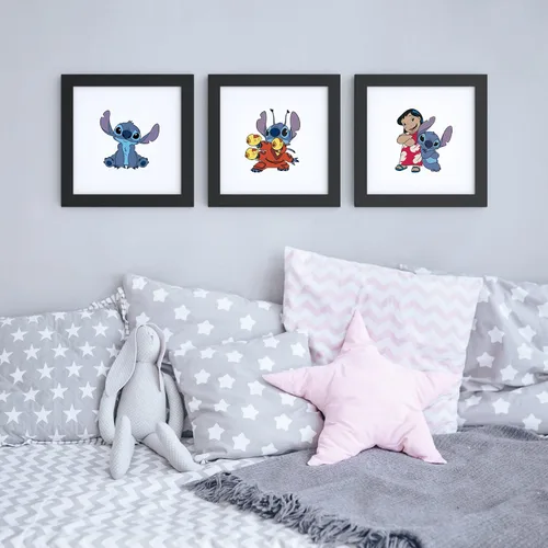 Vista 8 de Trends International Gallery Pops Disney Lilo & Stitch - Póster de pared con puntada, 12.00 x 12.00 pulgadas, versión de marco negro