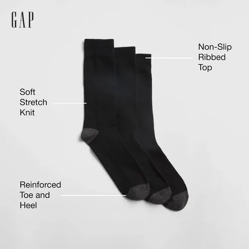 Vista 2 de GAP Paquete de 3 calcetines para hombre