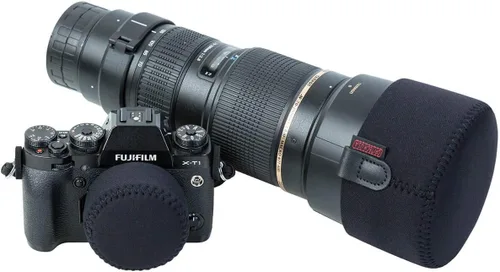 Vista 3 de OP/Tech USA Sombrero de capucha – Tapa universal para lente DSLR y cámaras digitales Capucha de lente de cámara de neopreno, tapa suave para lente