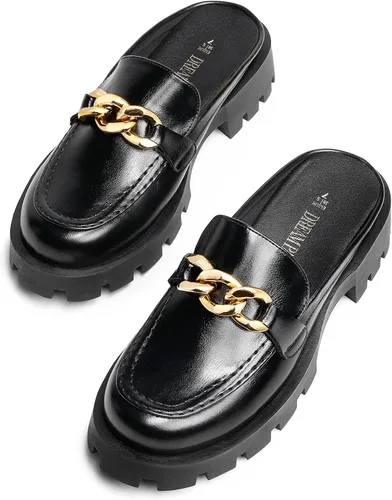 Vista 6 de DREAM PAIRS Mocasines para mujer, sin cordones, con plataforma, gruesos, cómodos, gruesos, planos, mocasines