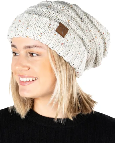 Vista 133 de Funky Junque Gorro de moda de punto trenzado de talla extragrande, grueso, abrigado, suave y holgado