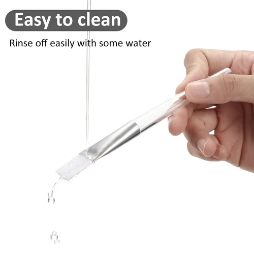 Vista 4 de 24 piezas de cepillo de máscara facial, brochas de maquillaje cosmético para herramientas esteticistas, aplicación facial de ojos y necesidades
