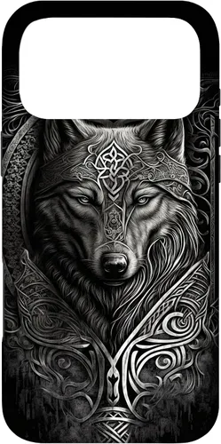 Vista 22 de Stylish Viking Wolf Design Wild Animal Viking Wolf Case for iPhone 17