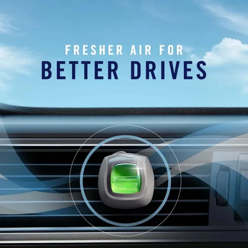 Vista 5 de Febreze AUTO - Clip de ventilación para ambientador de aire, 07 onzas, clip de ventilación de automóvil, paquete de 2 (CEDAR)