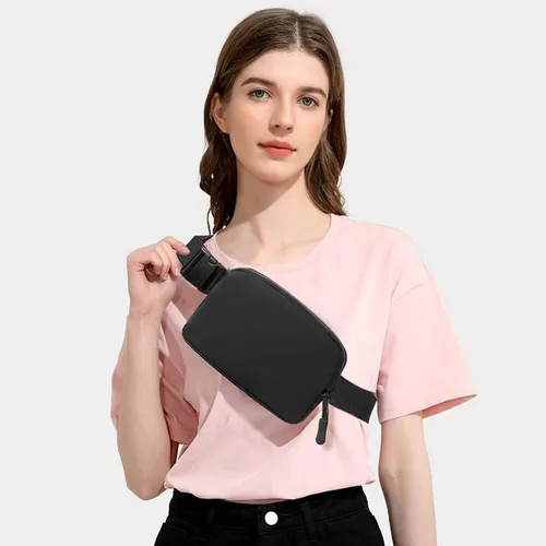 Vista 37 de Riñonera, bolsa para cinturón, correa ajustable ajustable de 40 pulgadas, para mujeres y hombres