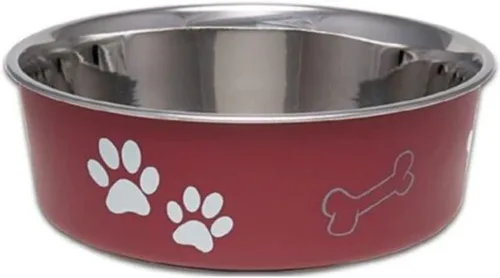 Vista 19 de Bol metálico para mascotas Bella, de Loving Pets, M, Artichoke