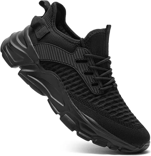Vista 3 de Zapatos deportivos para caminar para hombre, ligeros, transpirables, informales, suela suave, cómodos, para el trabajo, gimnasio, entrenamiento