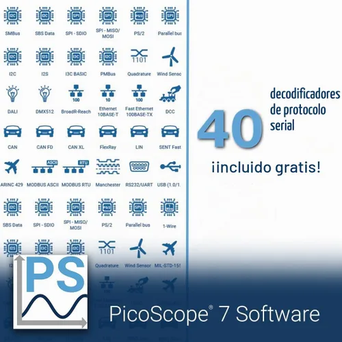 Vista 10 de Pico Technology PicoScope 2204A Osciloscopio 2 canales 10 MHz Ancho de banda USB