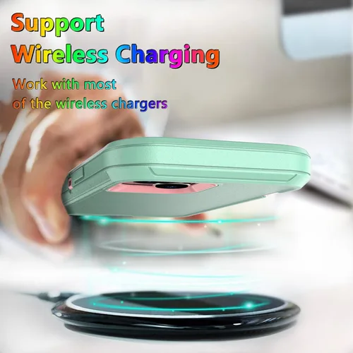 Vista 7 de MXX Funda de Alta Resistencia para iPhone 15 con Pantalla de Vidrio Templado, Protector de Lente de Cámara de 3 Capas, Protección Completa