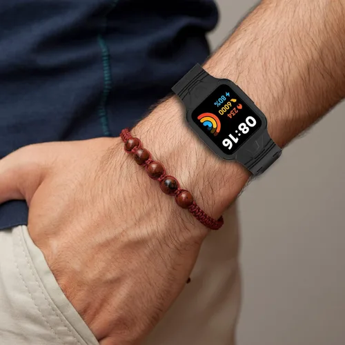 Vista 3 de Senter Correa de repuesto de goma para reloj Redmi 2 lite/MI Watch Lite 2/MI Watch Lite/Redmi 2/Redmi Smart Watch, funda protectora resistente