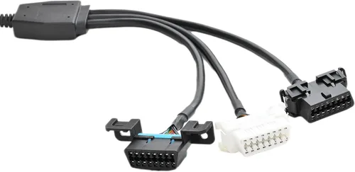 Vista 6 de 1.64 pies 19.7 in 1.64 pies OBD II OBD2 16 Pin macho divisor a 3 hembra Cable de extensión de diagnóstico del coche Adaptador de cable extensor