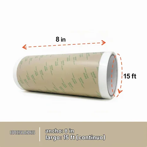 Vista 3 de Gizmo Dorks - Rollo de cinta adhesiva de transferencia de doble cara, 468 MP, 8 pulgadas x 15 pies Acrylic 2-Sided Construction, Heat Resistant to