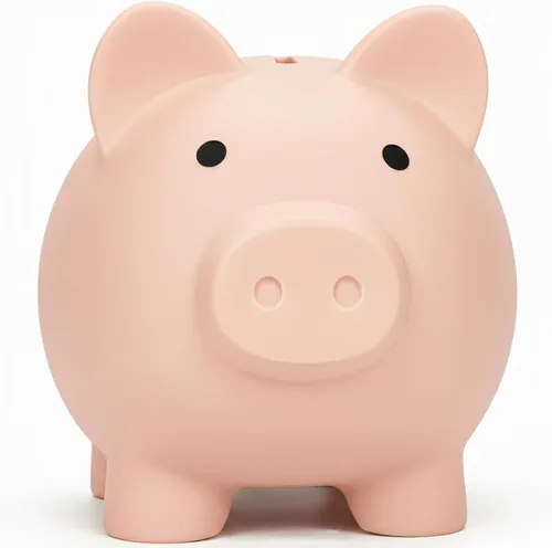 Vista 10 de Alcancía para Sbrvaniy Piggy Coin Banks para niños y niñas, mi primer banco de dinero de plástico irrompible tamaño S/M/L decoración ahorro Navidad