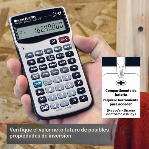 Vista 2 de Calculated Industries 3415 calculadora financiera Qualifier Plus IIIX Real Estate