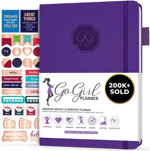 Vista 15 de GoGirl Agenda y organizador para mujer – Agenda semanal tamaño A5, diario de objetivos y agenda para mejorar la gestión del tiempo, la productividad