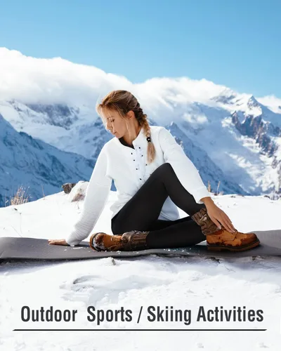 Vista 7 de NORMOV Leggings con forro polar cálido para mujer, medias térmicas gruesas de terciopelo