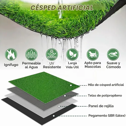Vista 2 de PET Grow - Alfombra de césped artificial