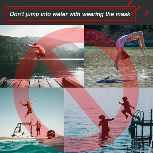 Vista 6 de OMGear - Gafas de natación con cubierta para la nariz, máscara de buceo y esnórquel, máscara para niños y adultos, máscara de esnórquel para buceo