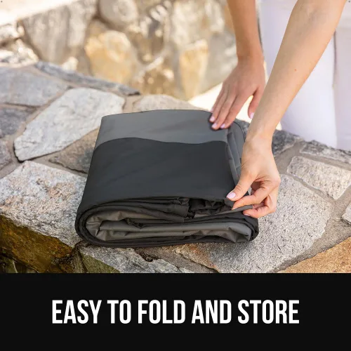 Vista 8 de GORILLA GRIP Funda impermeable para silla de patio al aire libre, 30 Negro