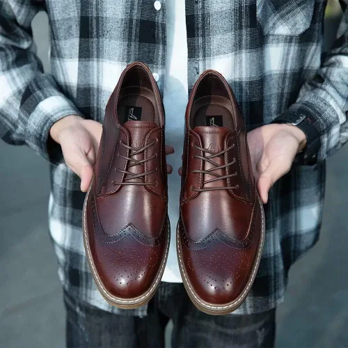 Vista 5 de Zapatos de vestir Oxford casuales con cordones para hombre