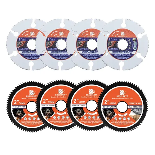 Vista 18 de Hoja de Sierra Circular HSS de 3 3/8 pulgadas - BRSCHNITT 44T Orificio de 3/5"-3/8" Discos de Corte para Cortar Madera, Cobre, Aluminio, Plástico
