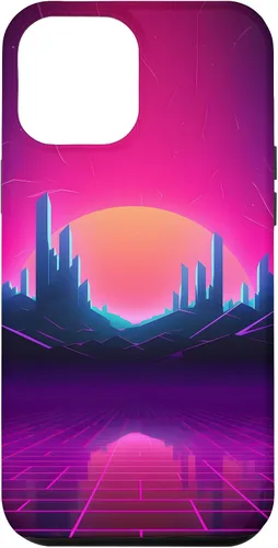 Vista 26 de Synthwave City Retrowave 80s Vaporwave Case for iPhone 17