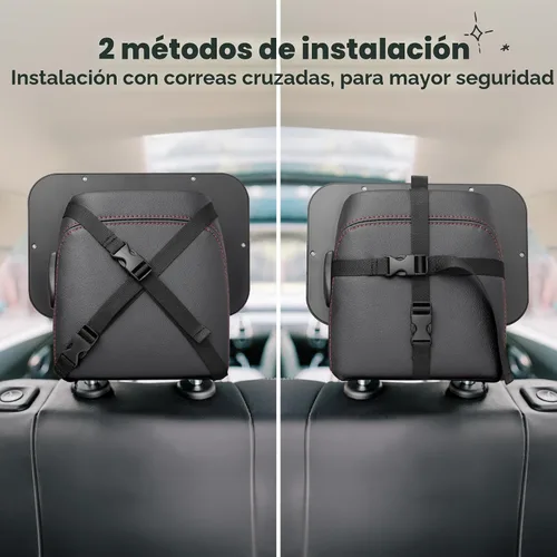 Vista 8 de KeaBabies Espejo de asiento de coche para bebé, visión amplia, inastillable Negro mate