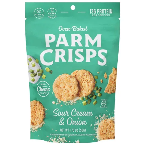 Vista 8 de ParmCrisps - Galletas crujientes de queso cheddar, hechas simplemente con queso 100% REAL Snacks keto saludables, bajos en carbohidratos, altos