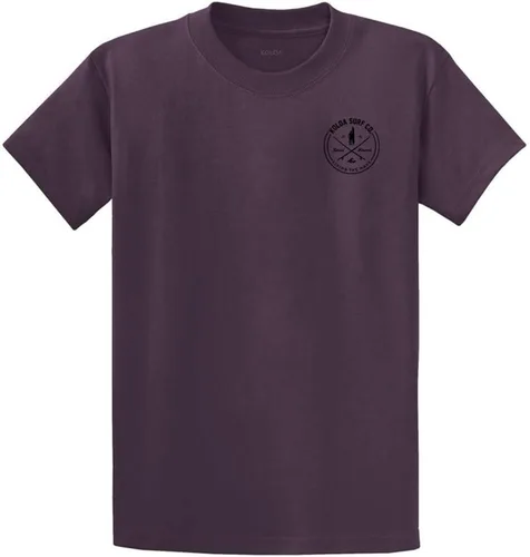 Vista 23 de Koloa Surf - Camisetas de algodón pesado para hombre, tallas grandes y altas Azul acuático/negro buscando diseño de ondas