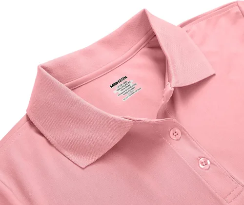 Vista 3 de MOHEEN Polo de manga corta de secado rápido para mujer, absorbe la humedad, polo de golf atlético
