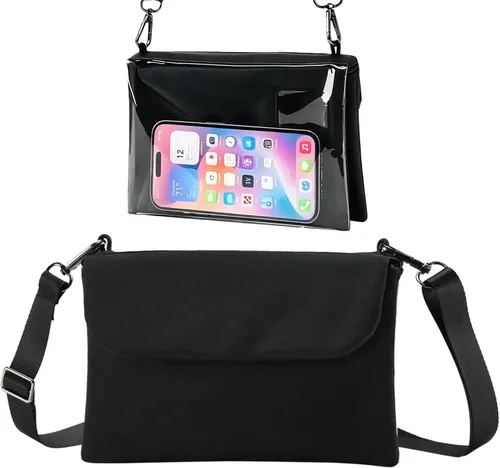 Vista 11 de Prime Comfort Funda para teléfono celular con correa cruzada ajustable, cordón para el cuello y correa para la muñeca, soporte para teléfono celular