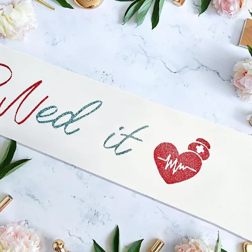 Vista 4 de Decorit Faja de graduación de enfermería con texto en inglés «I Survived I Survived», ideal para regalo de graduación de enfermería para mujeres
