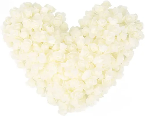 Vista 12 de 500 cabezas de rosas de espuma color burdeos, flores artificiales a granel para manualidades, ramos de boda, centros de mesa de baby shower