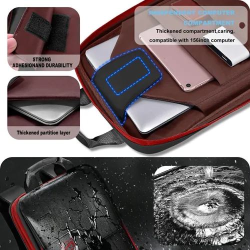 Vista 3 de ZINZ Mochila delgada y expandible para laptop de 15.6, 16, 17 pulgadas, mochila de viaje de negocios, resistente al agua, para hombres y mujeres